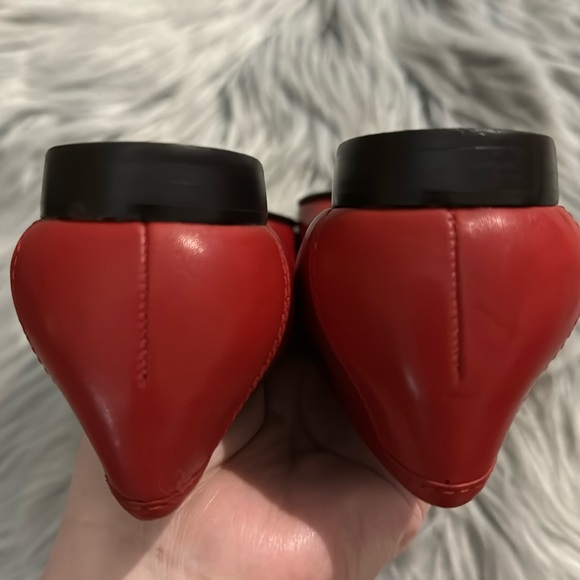 Vintage Etienne Aigner Leather Penny Loafers 7.5 Red White Carmina Bass Oxford - Picture 10 of 15